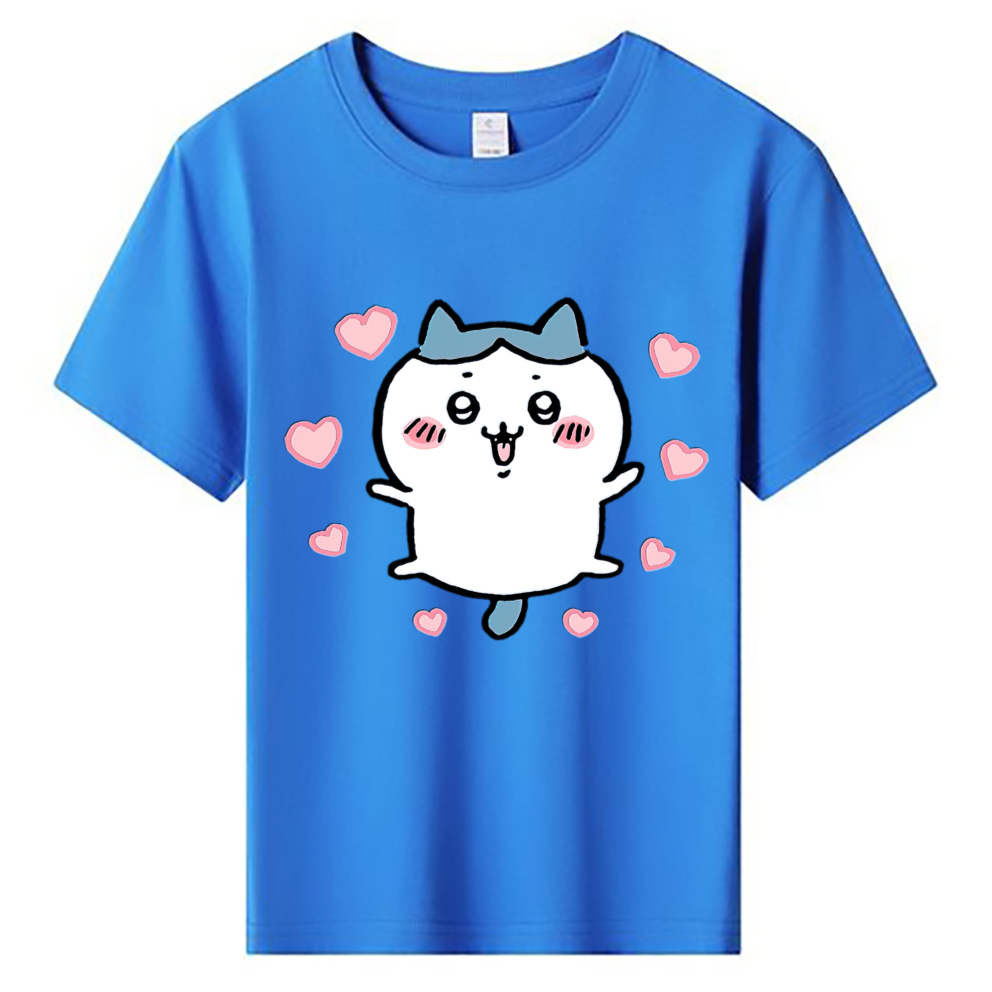 （画像用） ちいかわ ハチワレ Chii-kawa hachiware 綿100％キッズTシャツ（フロントプリント）